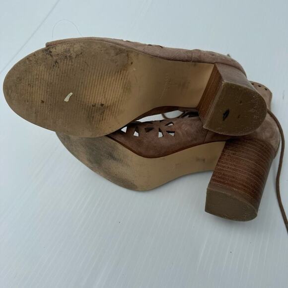 Nine West Gweniah lace up stack heeled shoes size 7.5 - Picture 10 of 10